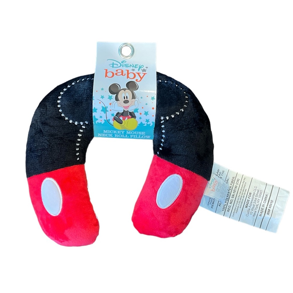 Disney Baby - Mickey Mouse Neck Roll Pals 9” Travel Pillow - NWT